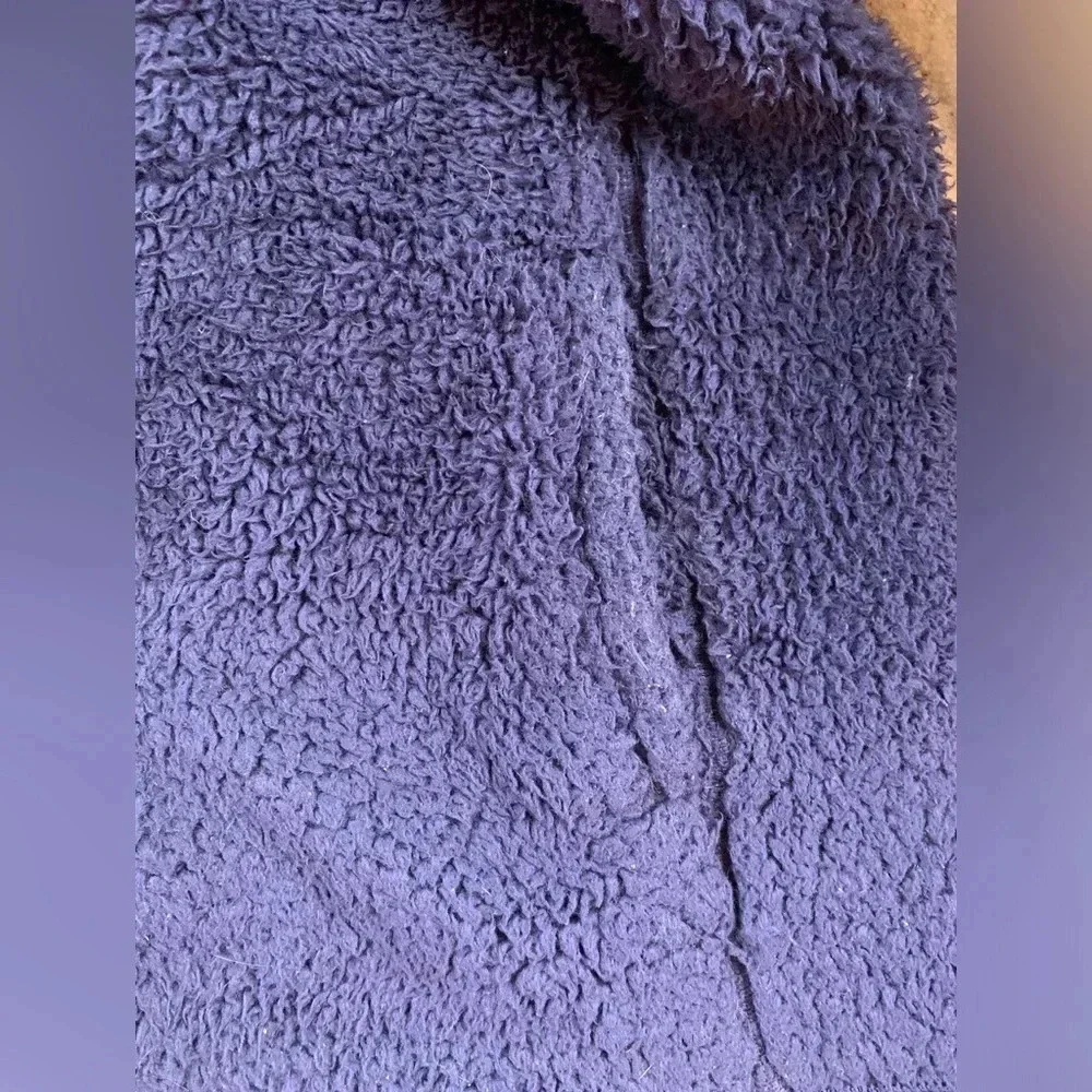 Burton Women's Purple Sherpa Fuzzy Fleece Zip-Up Hoodie Jacket Size S Apres Ski